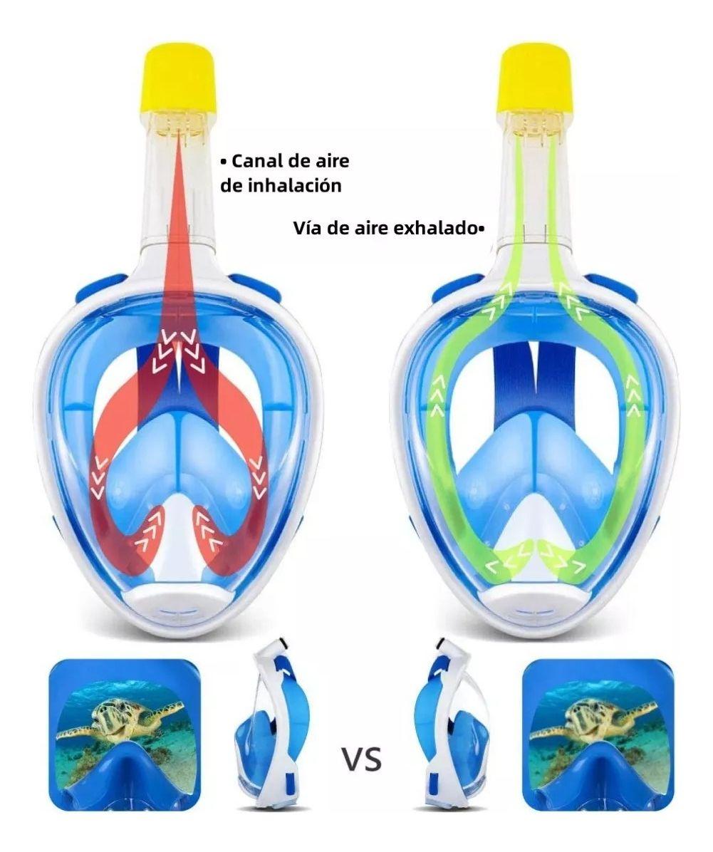 Mascara De Snorkel Buceo Fullface Completa C/ Soporte Camara-3