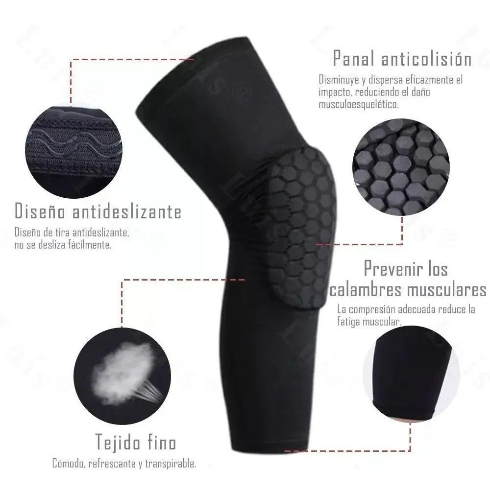 Par De Rodilleras Con Protección Deportiva Tipo Panal-3
