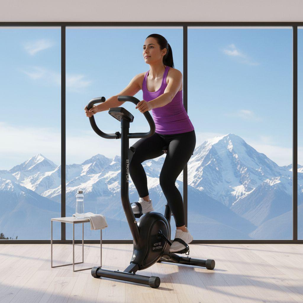 Bicicleta Estática Norplat Mujeres Fitness Spinning Gym Negro-9