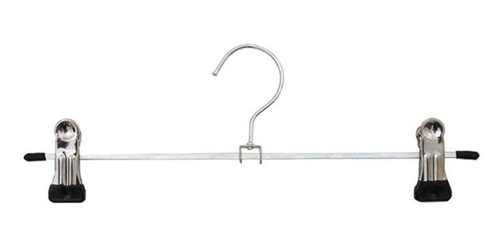 Pack 10 Colgadores Ganchos Metalicos Con Pinza Para Pantalon - Norplat-4