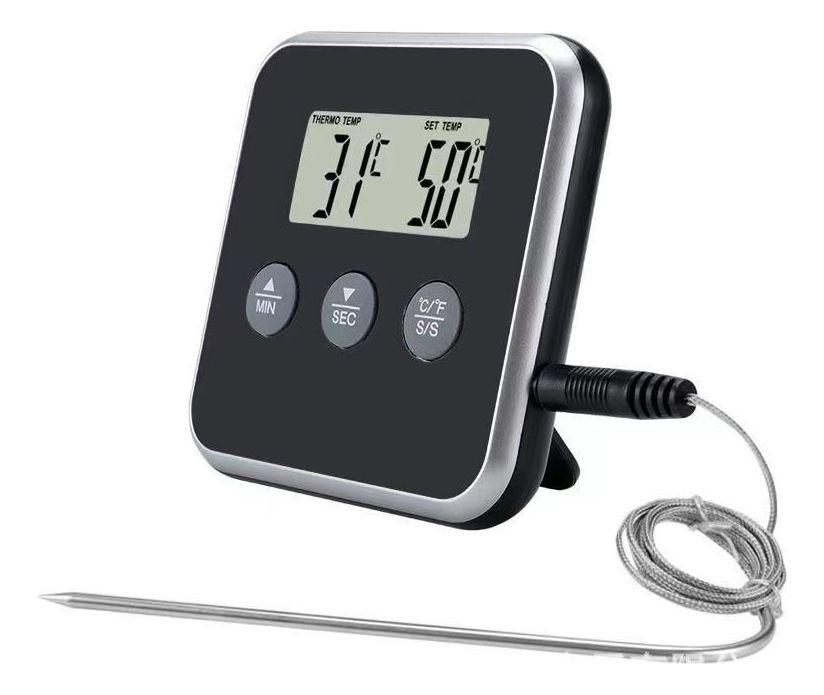 Termómetro Y Timer Para Carne Y Asado Parrilla Horno - Norplat-3