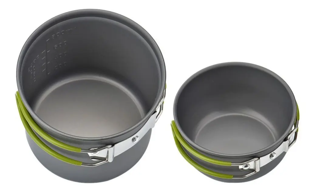 Set Ollas Camping 6 Piezas Con Cubiertos Y Estuche - Norplat-6