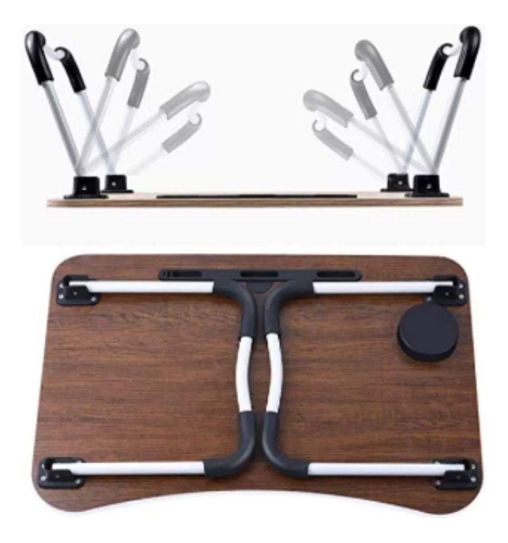Mesa Cama  60x40x28cm Portatil Desayuno Bandeja Madera Norplat-3