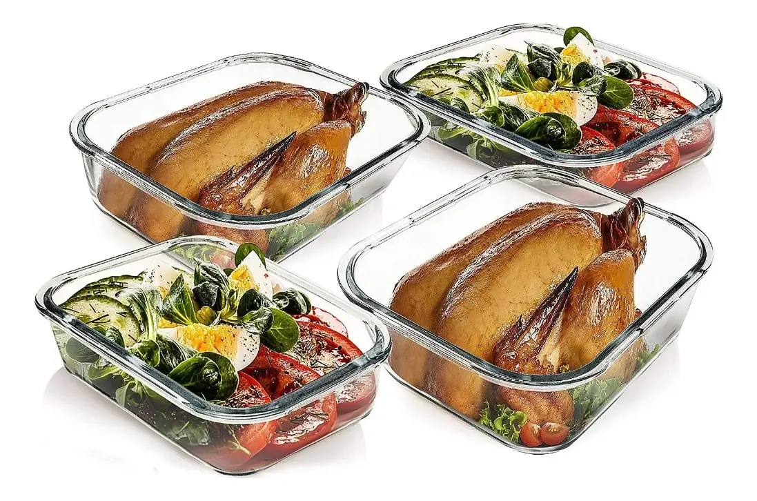 Set 3 Tupper Herméticos De Vidrio Para Comida Taper - Norplat -4