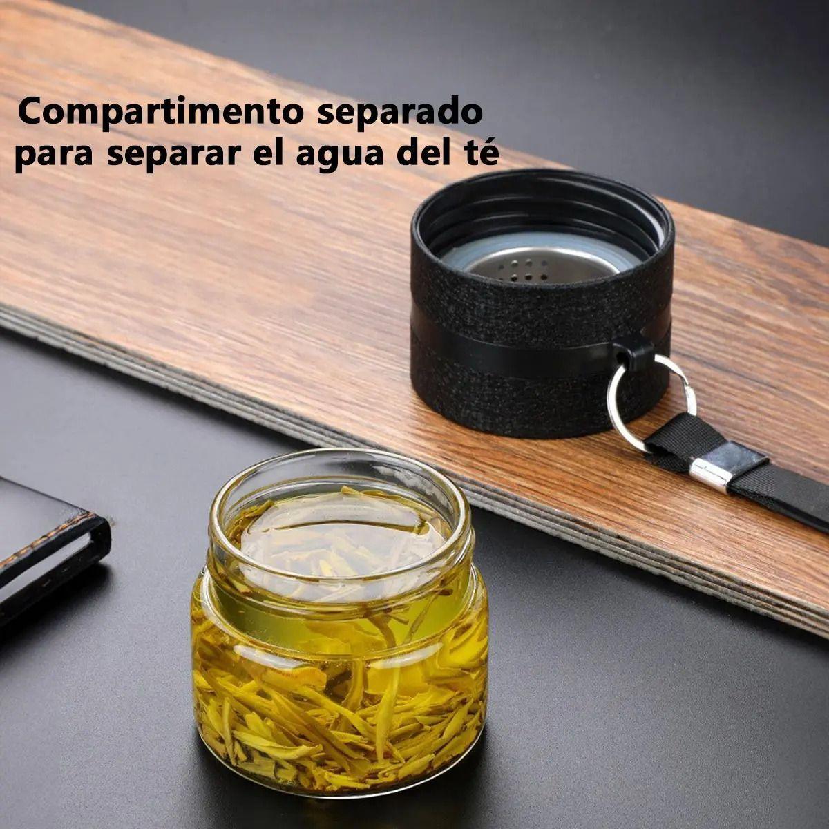 Botella Infusor Vidrio Borosilicato Infusión Separado De Té - Norplat-5