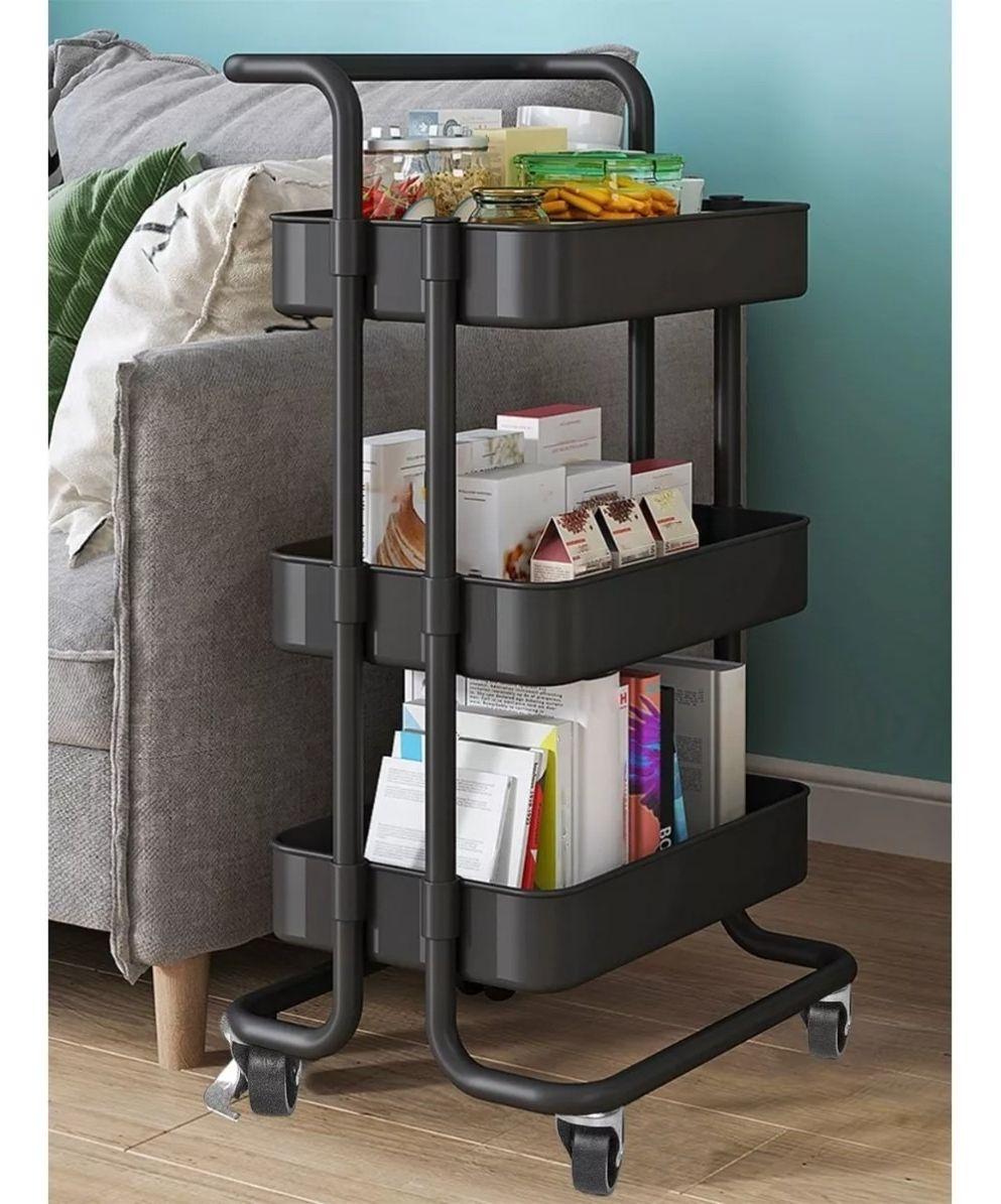 Carro Organizador Mueble Estante De Almacenamiento 3 Niveles - Norplat-2