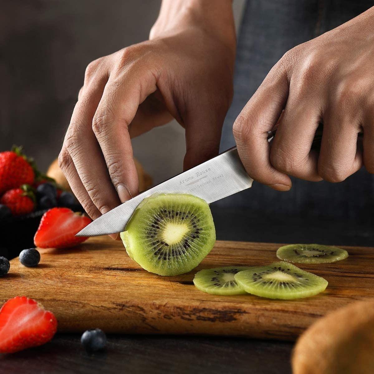 Cuchillo Santoku 5.5  Profesional Acero Inoxidable - Norplat-3