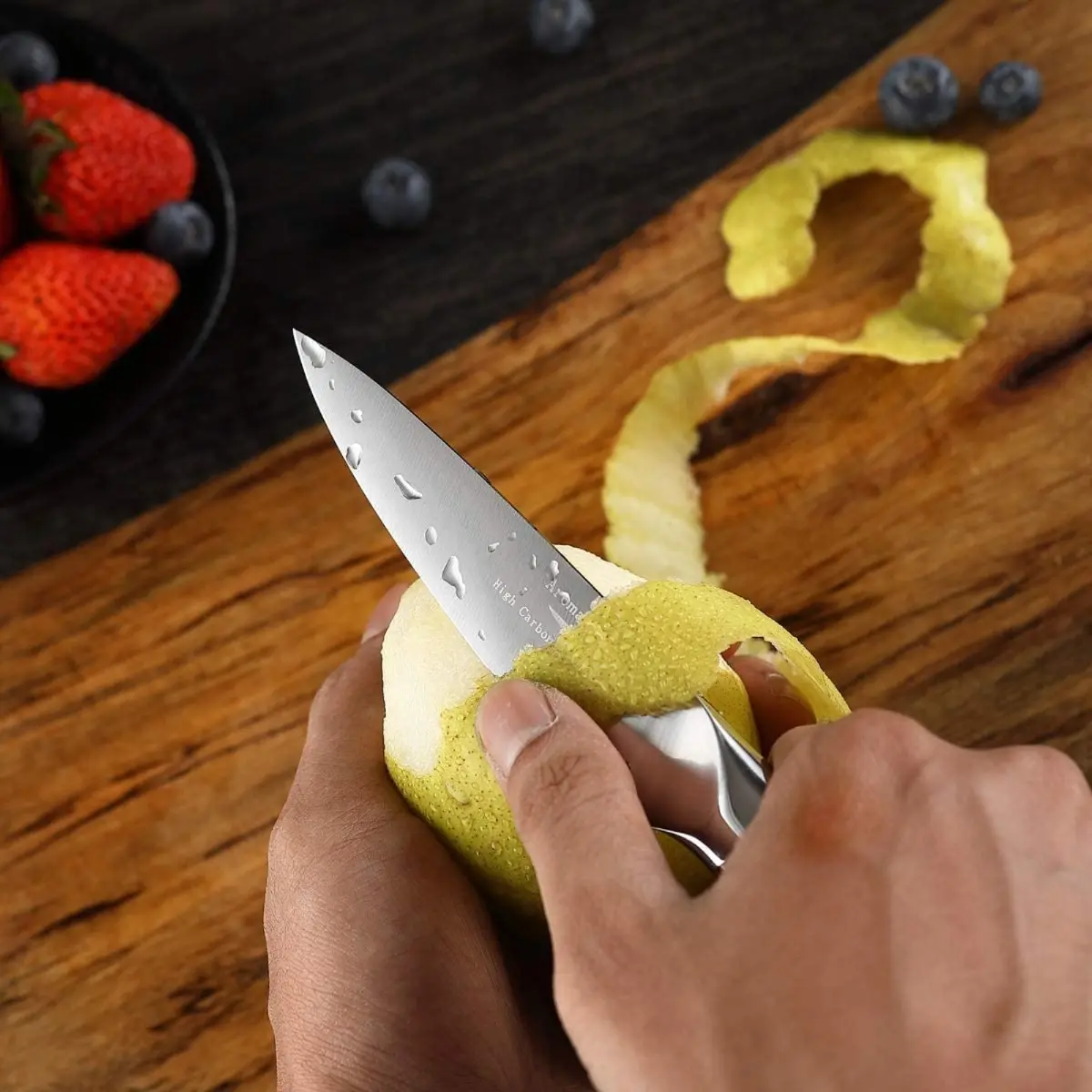 Cuchillo Santoku 5.5  Profesional Acero Inoxidable - Norplat-4