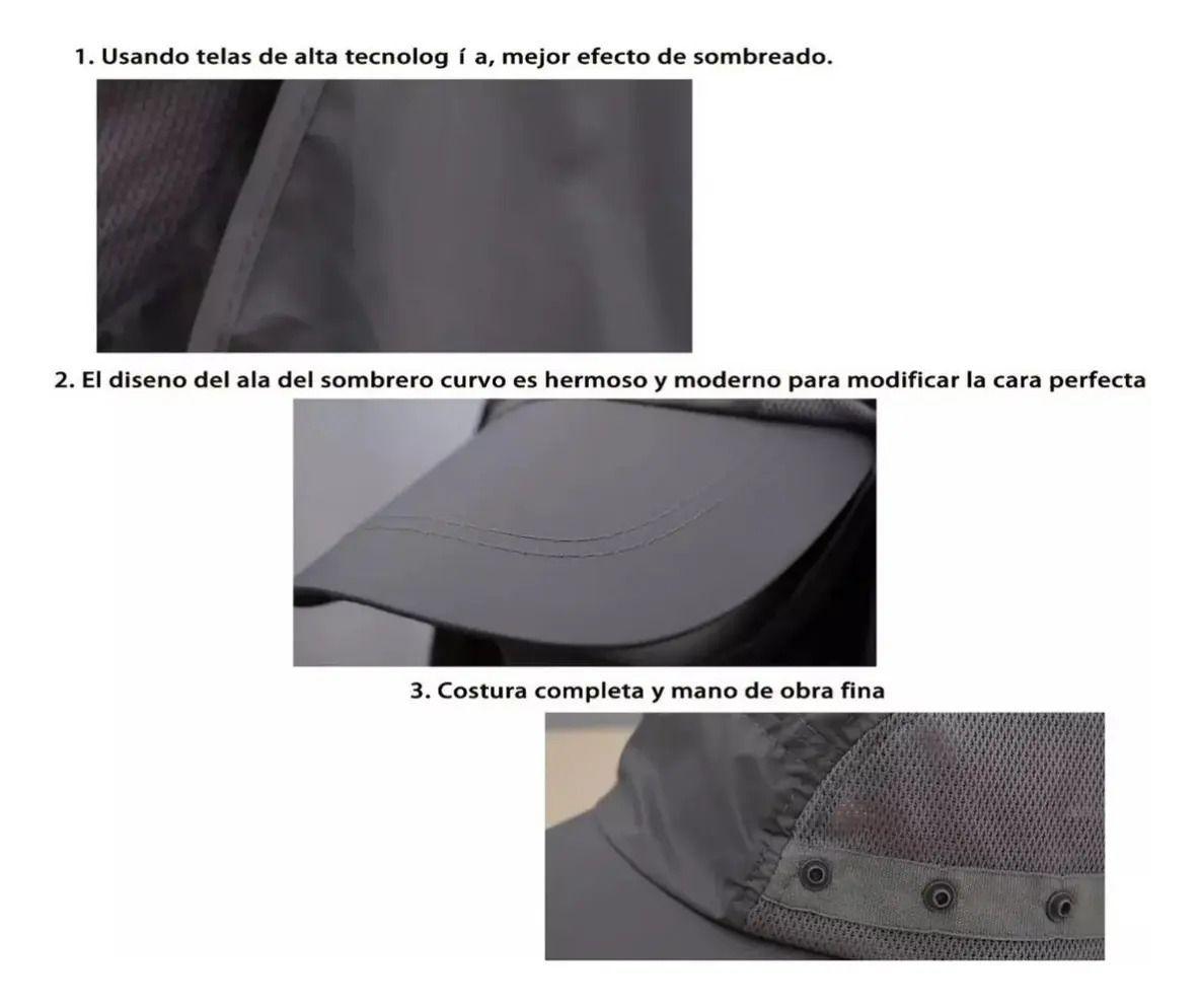 Sombrero Para El Sol Con Proteccion Uv Para Cuello Y Cara - Norplat-4