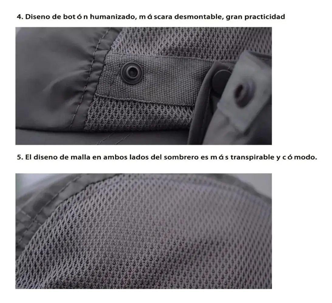 Sombrero Para El Sol Con Proteccion Uv Para Cuello Y Cara - Norplat-5