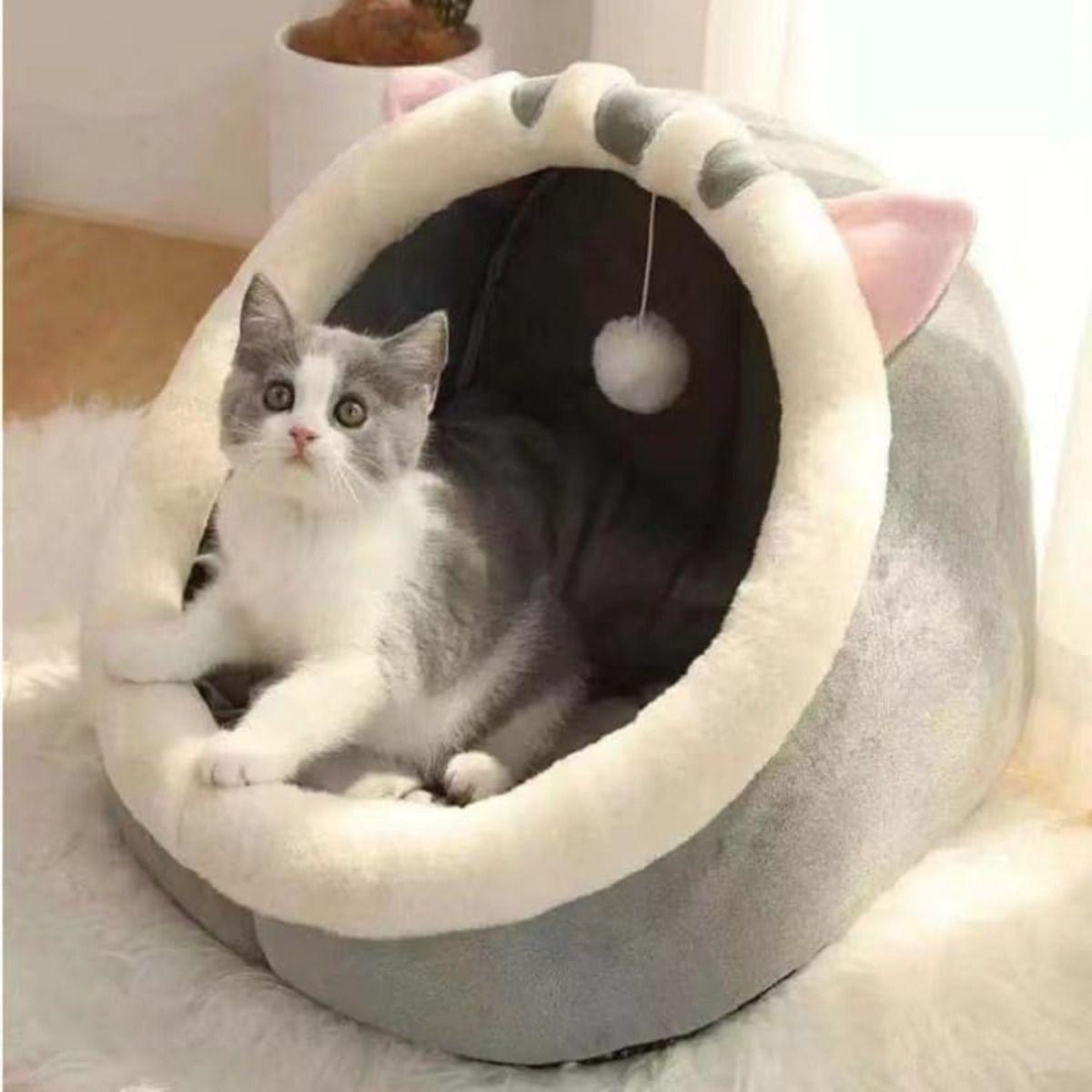 Casa Cama Plush Iglú Nido Mascota Perro Gatos - Norplat-4