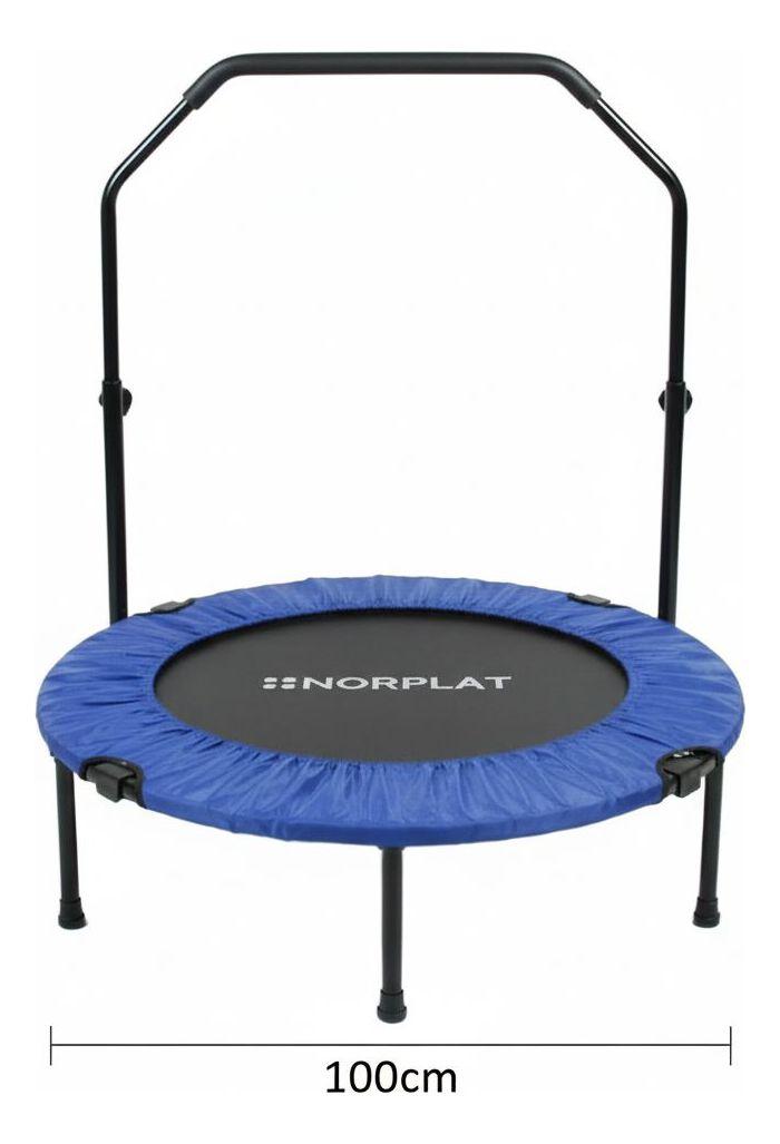 Trampolín Fitness Norplat Plegable 100cm 1m Cama Elastica Azul-2
