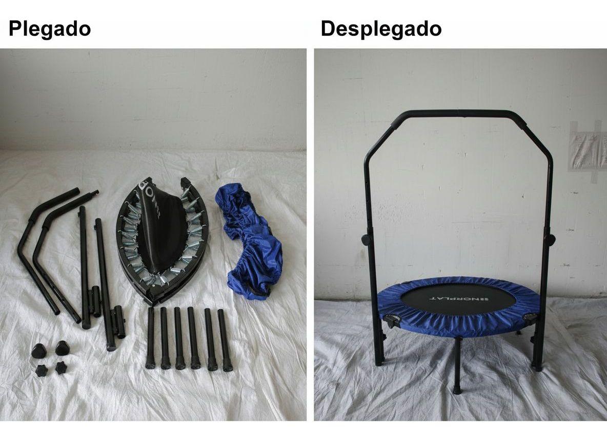 Trampolín Fitness Norplat Plegable 100cm 1m Cama Elastica Azul-4