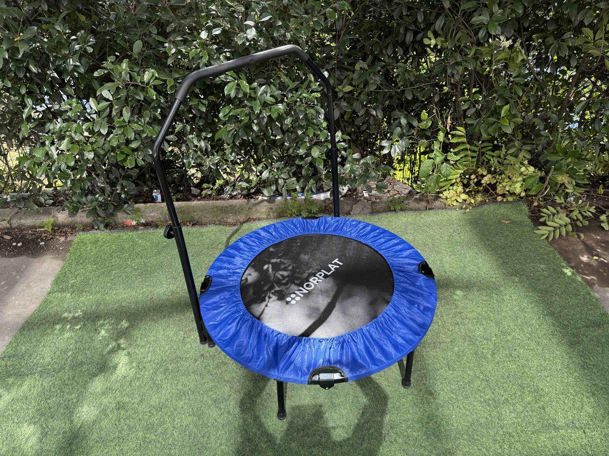 Trampolín Fitness Norplat Plegable 100cm 1m Cama Elastica Azul-9