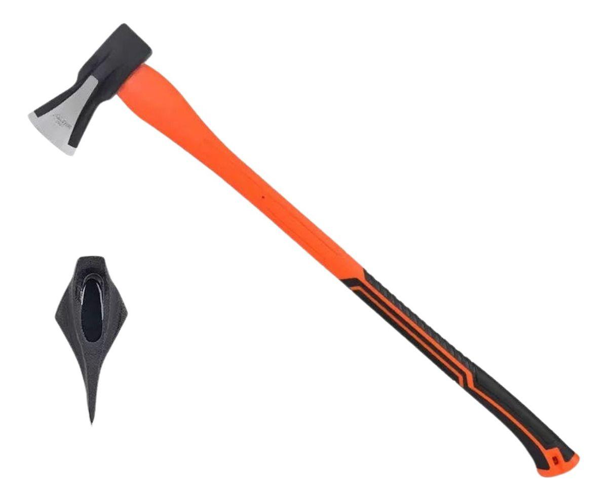 Hacha Para Leña 90cm De Acero Carbono Mango Pp+tpr - Norplat-0
