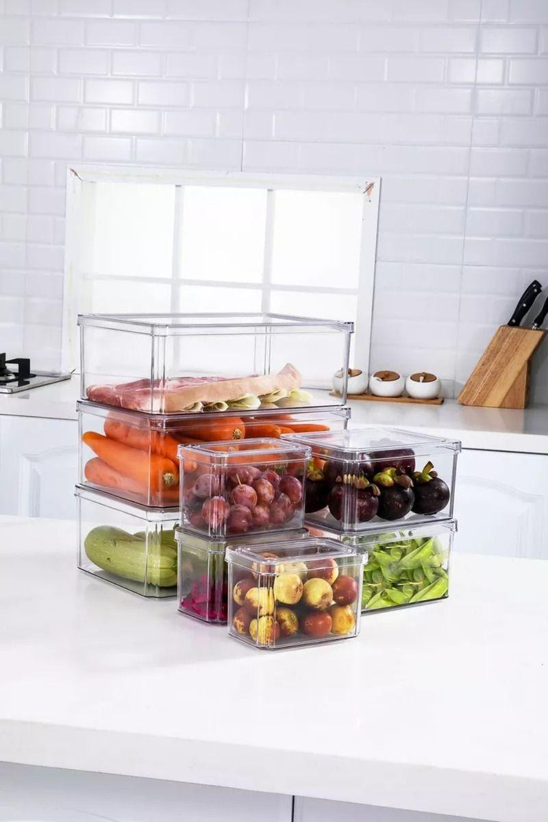 Organizador Refrigerador Set 7 Contenedores Con Tapa - Norplat-6