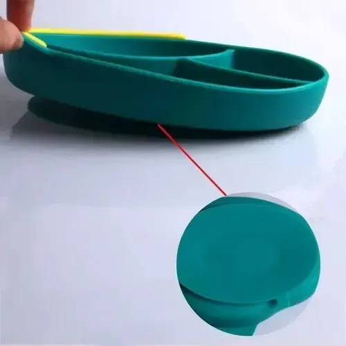 Set Plato De Silicona Dinosaurio Para Bebé Niños + Cubierto - Norplat-5