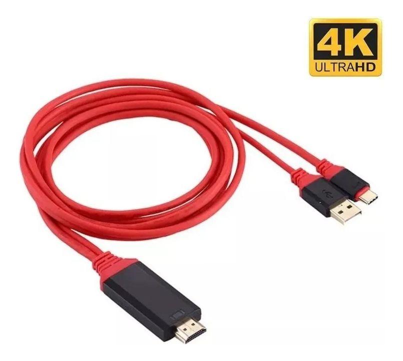 Cable Hdmi Tipo C Usb 3.1 Compatible Emui Mac Samsung Huawei - Norplat-2