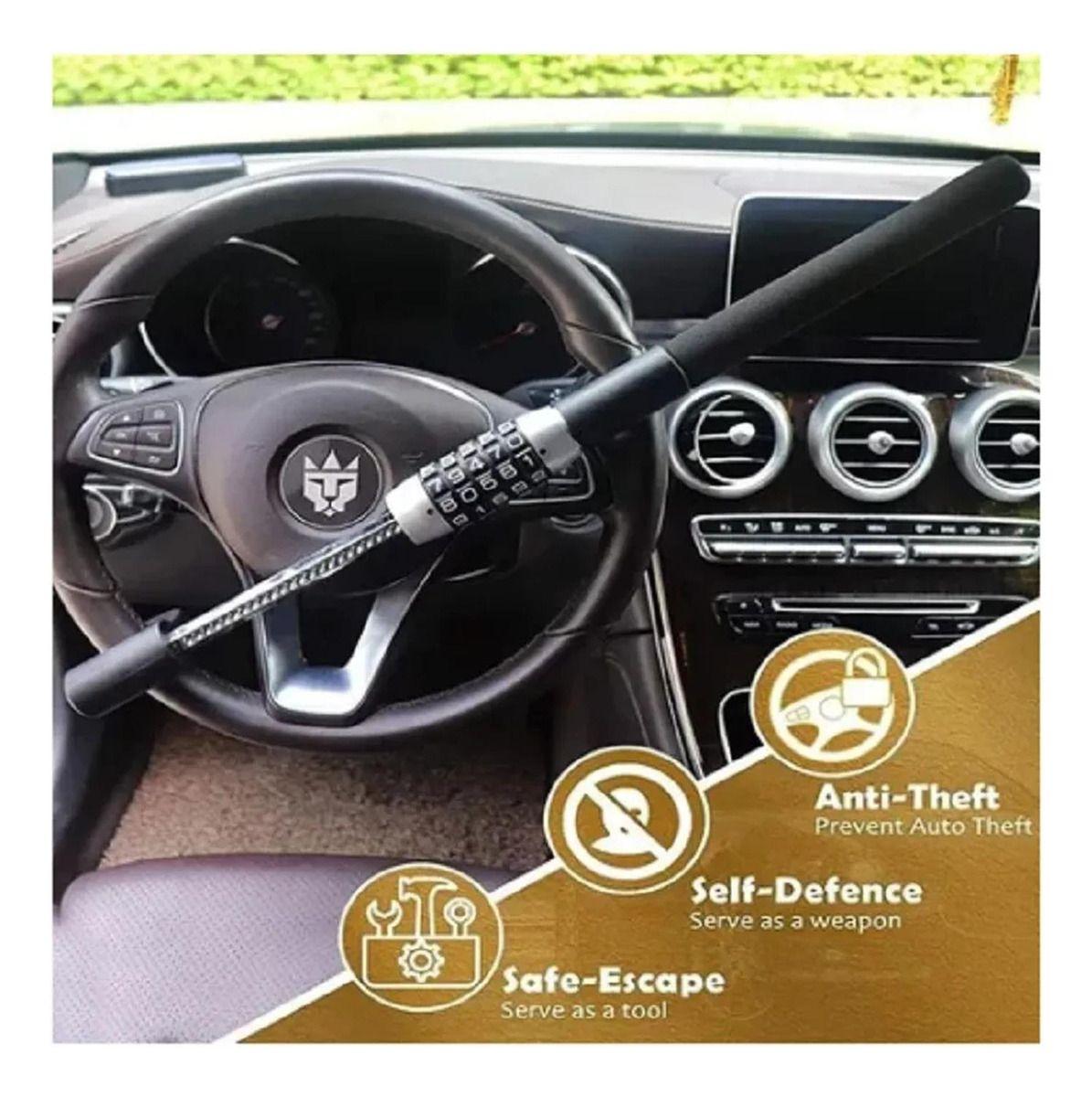 Traba Volante Auto Con Clave Bloqueo Antirrobo - Norplat-5