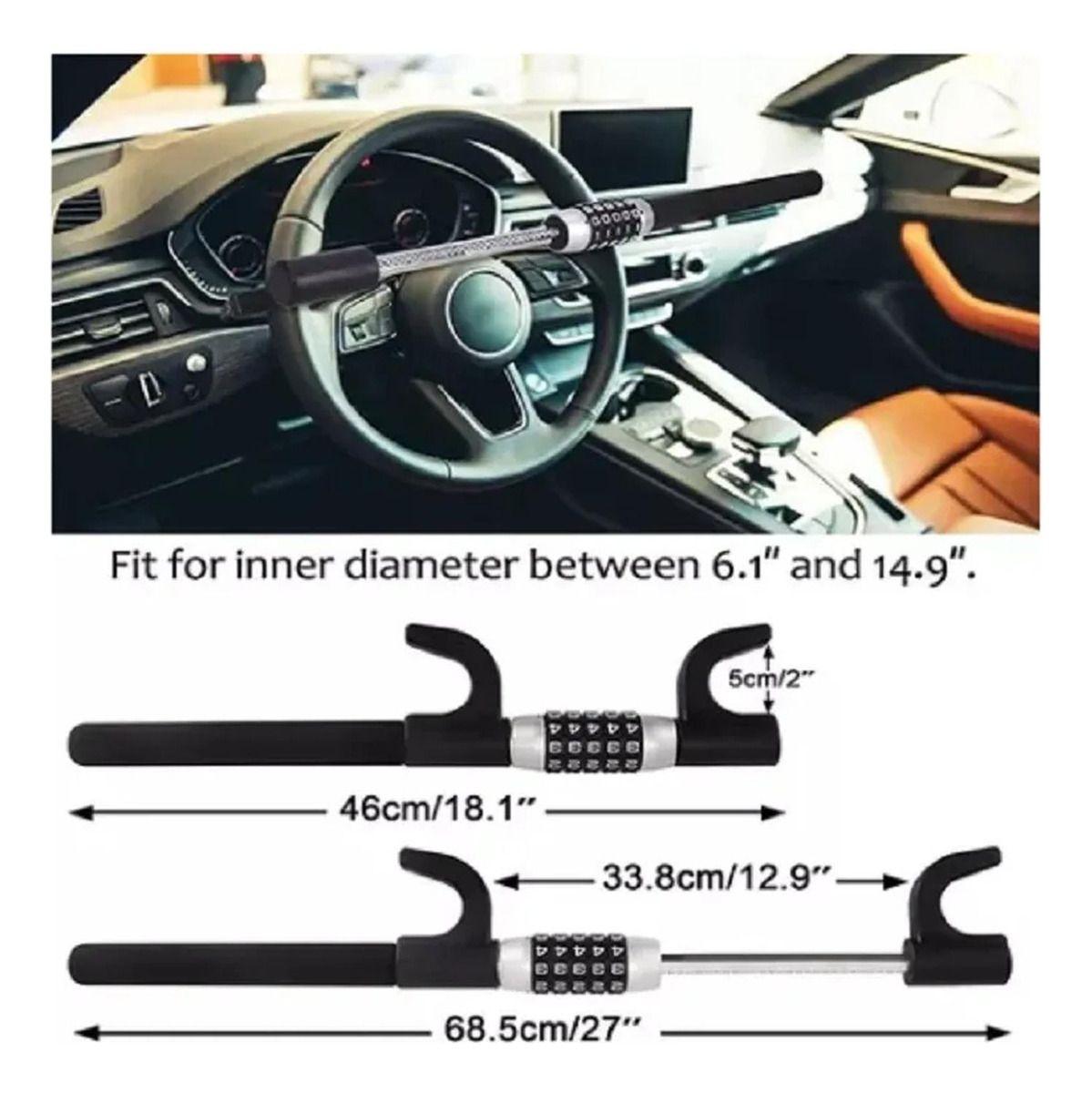 Traba Volante Auto Con Clave Bloqueo Antirrobo - Norplat-6