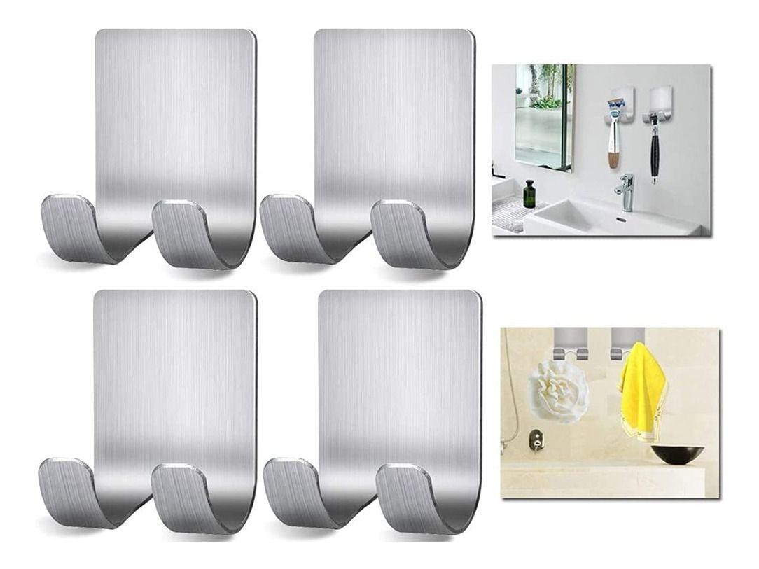 Pack De 10 Colgadores Percha Doble Baño Organizador Adhesivo - Norplat-0