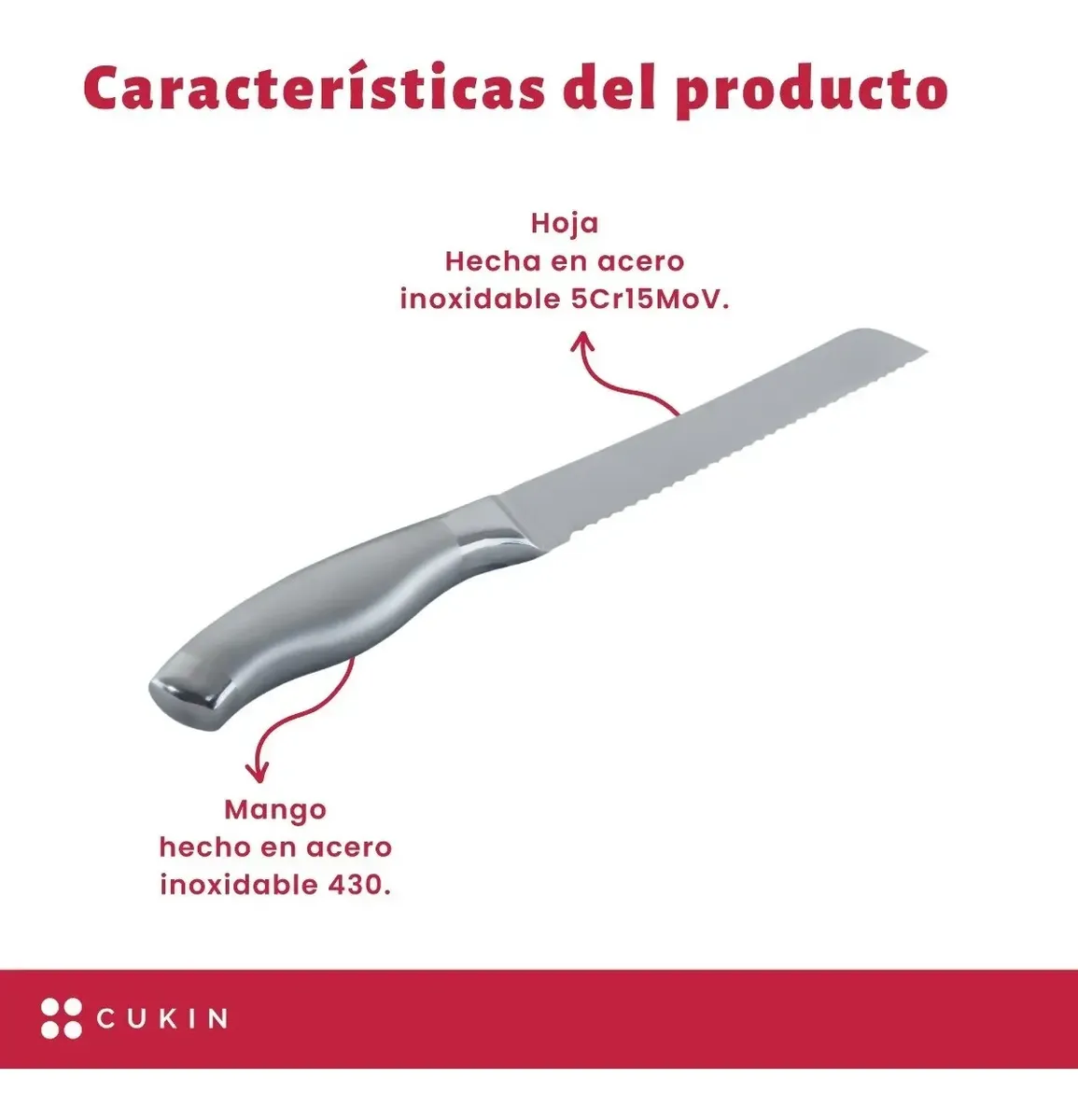 Cuchillo Aserrado Para Pan 20 Cm - Norplat-4