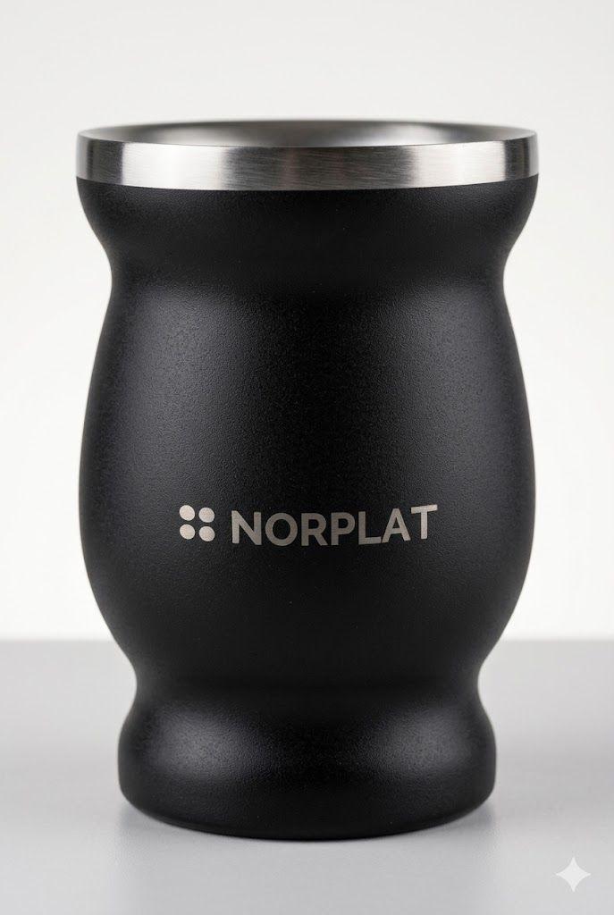 Mate Termico De Acero Inoxidable Norplat + Bombilla Cepillo-0