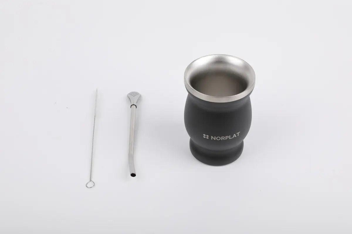 Mate Termico De Acero Inoxidable Norplat + Bombilla Cepillo-1