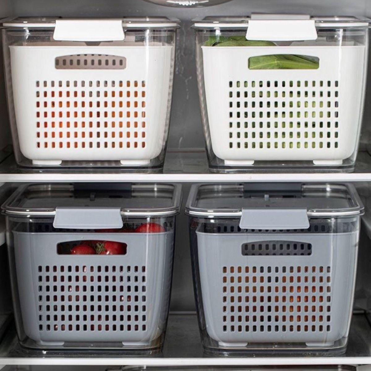 Caja Organizadora Con Cesta Refrigerador Despensa 1.7 Lt - Norplat-9