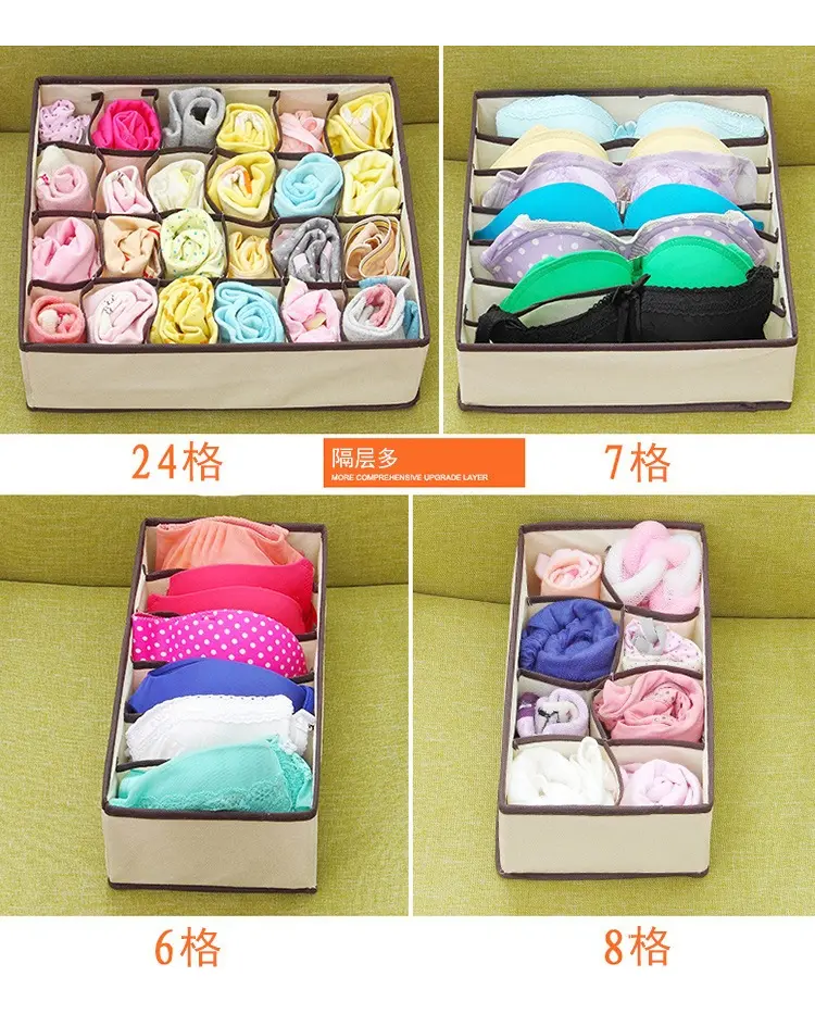 Set 4 Cajas Organizadoras De Conjuntos Y Ropa Interior Mujer Norplat-3