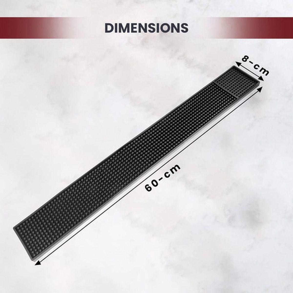 Bar Mat 60 X 8cm Escurridor Vaso Copas Barmat Goma - Norplat-4