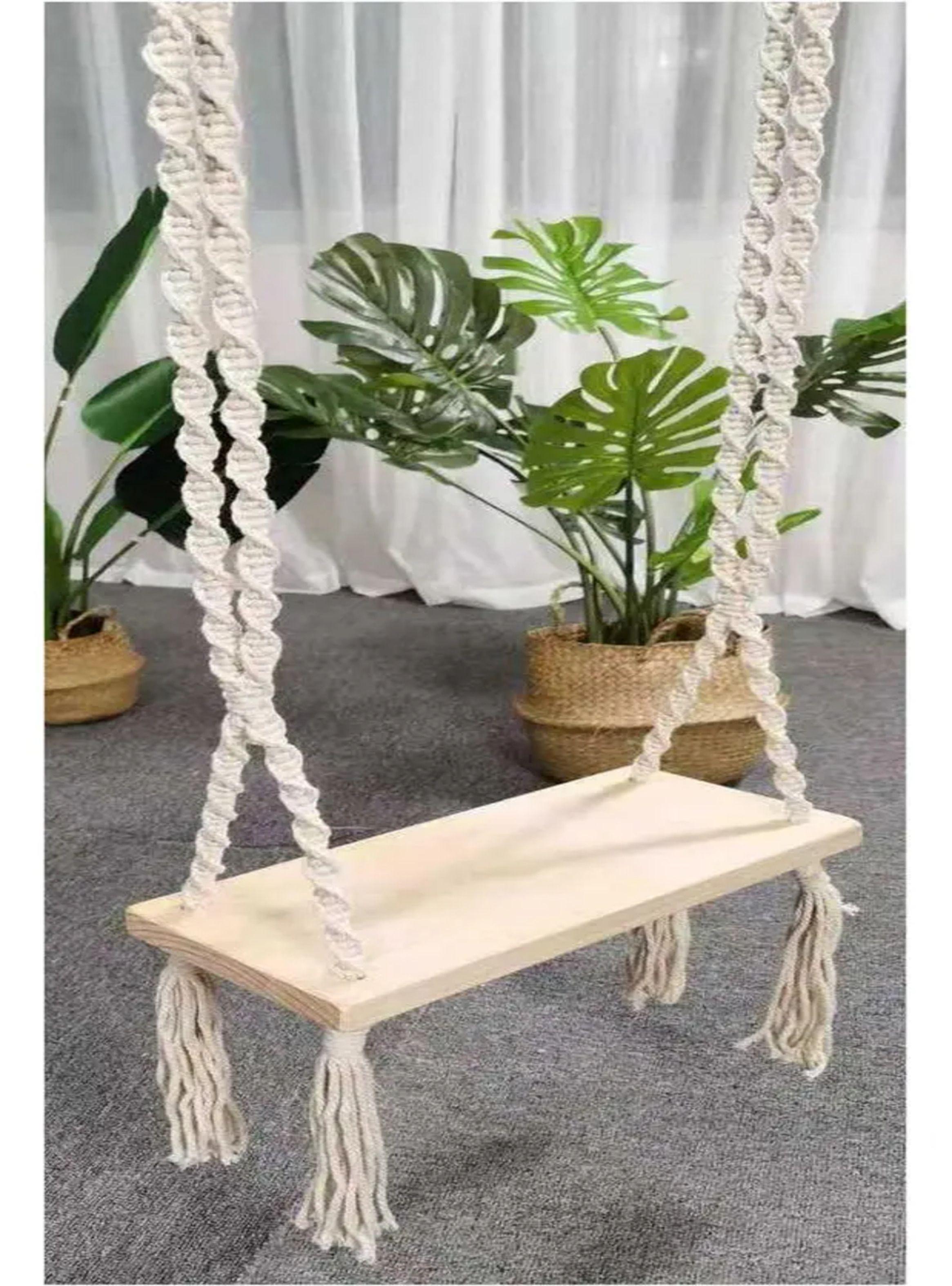 Columpio De Madera Para Niños Fácil De Amarrar - Norplat Madera Clara-2