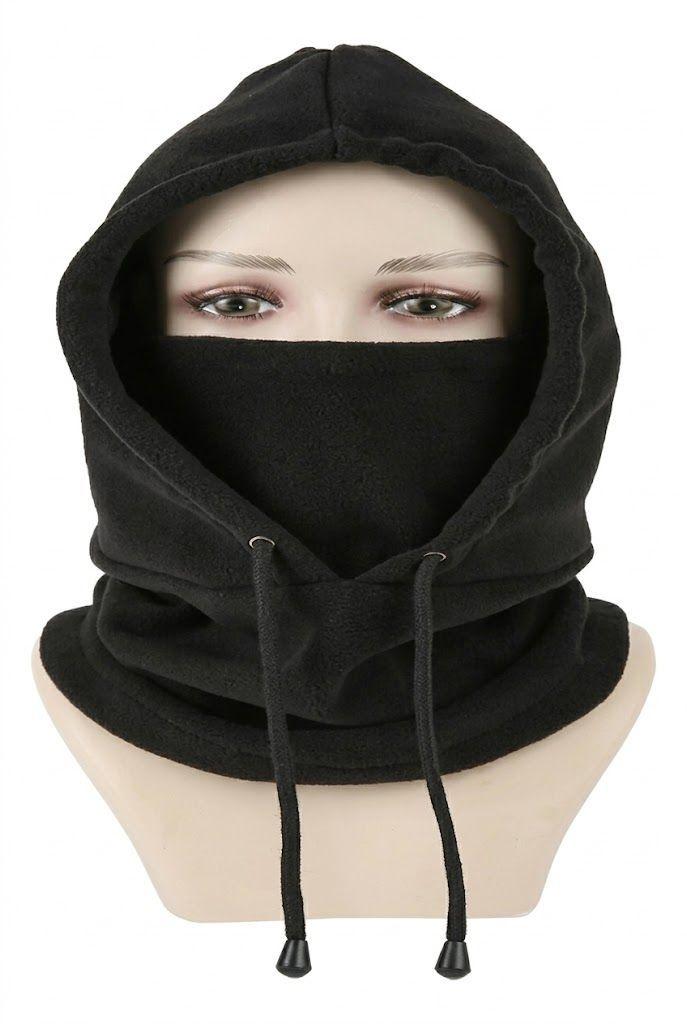 Gorro Pasamontañas Balaclava Polar 4 En 1 Outdoor - Norplat Negro Talle Único-0