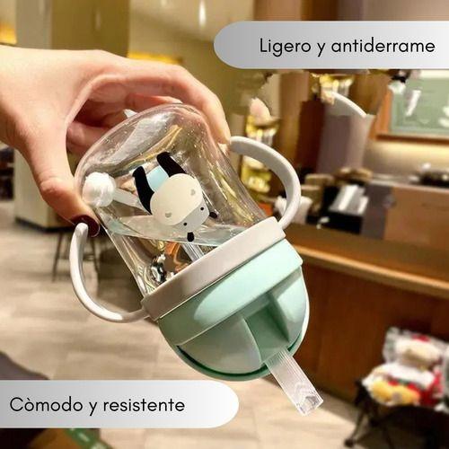 Vaso Antiderrame Norplat Para Bebe Con Bombilla 250ml 360° Rosa Jirafa-7