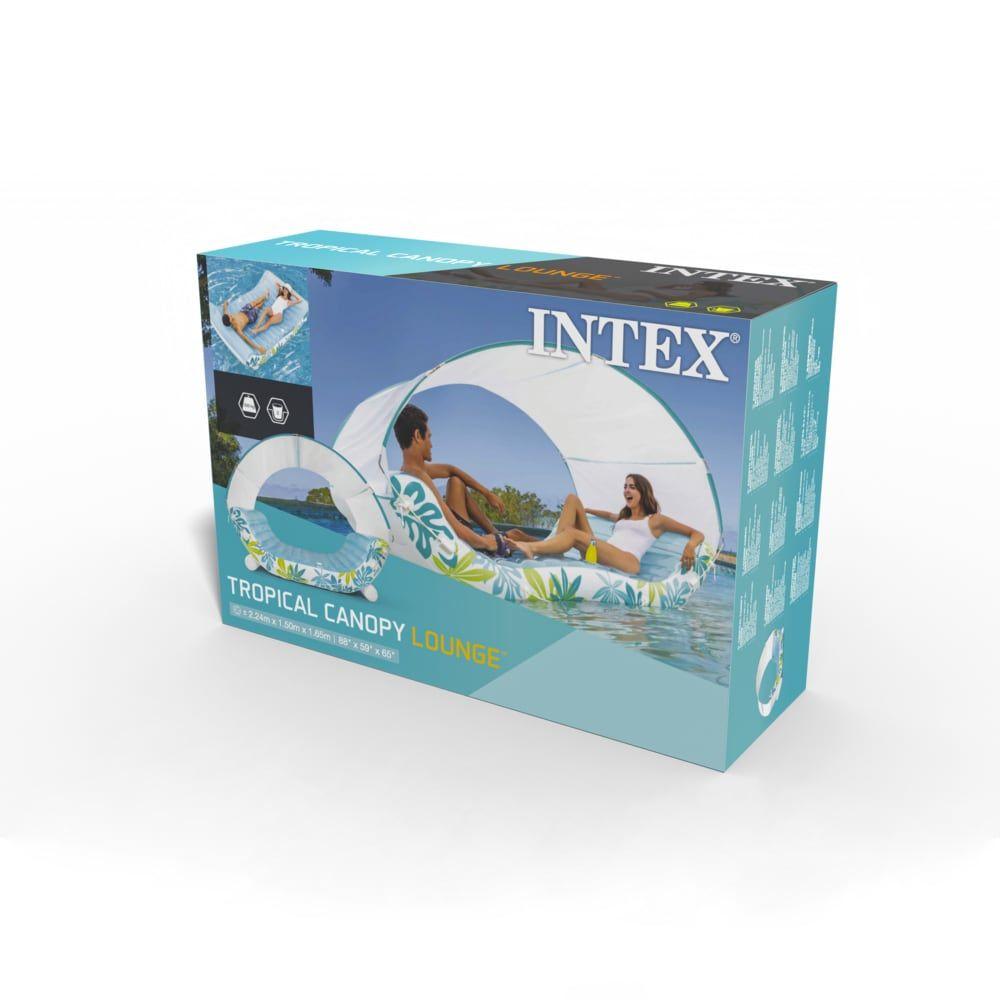 Colchoneta Inflable INTEX Tropical Canopy Lounge con Toldo-7