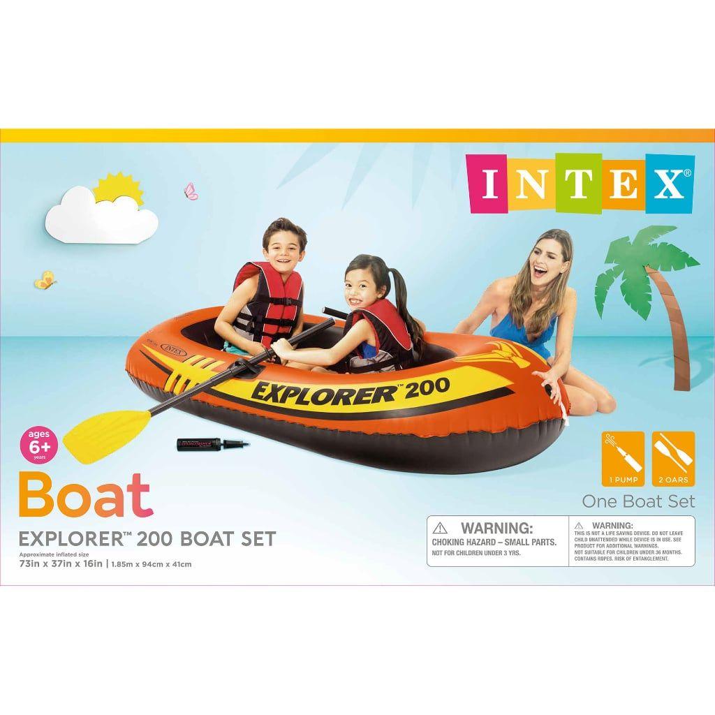 Set Bote Inflable INTEX Explorer 200 para 2 Personas-8