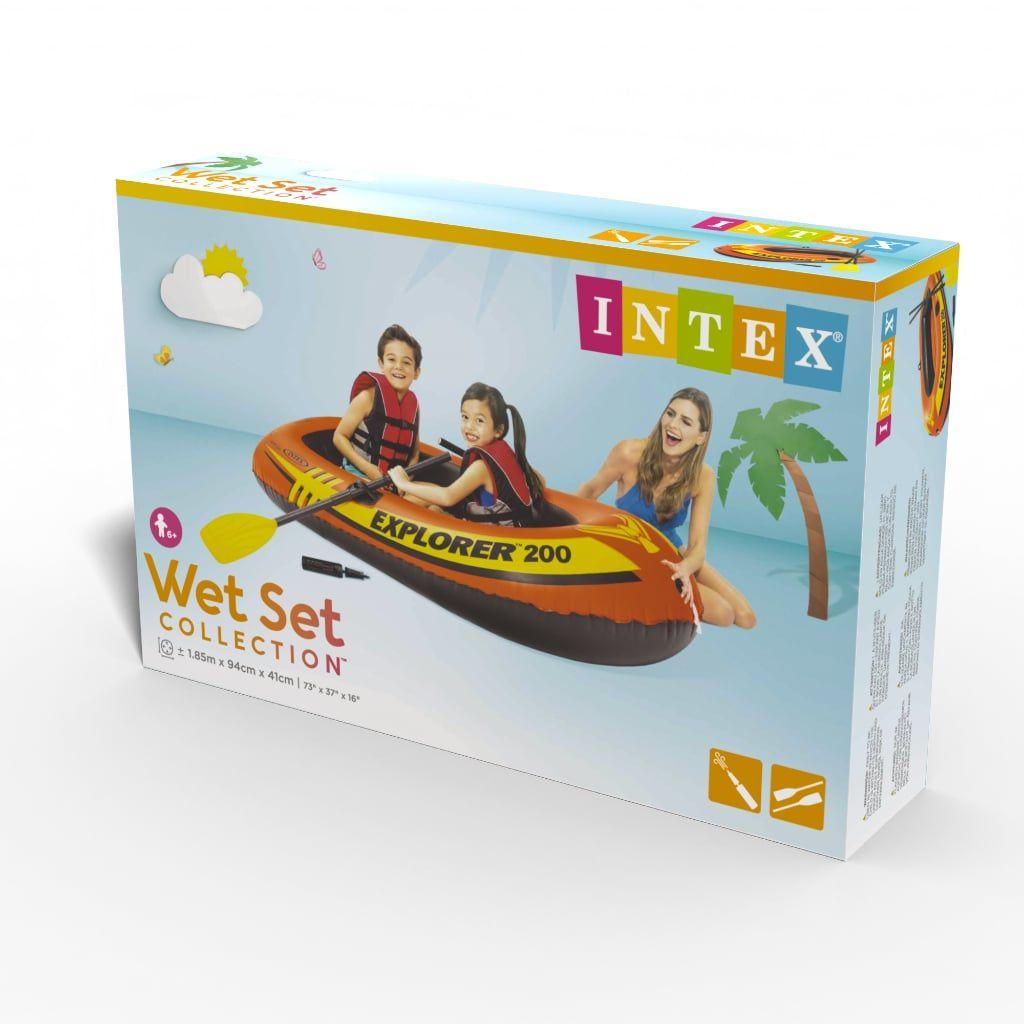 Set Bote Inflable INTEX Explorer 200 para 2 Personas-9