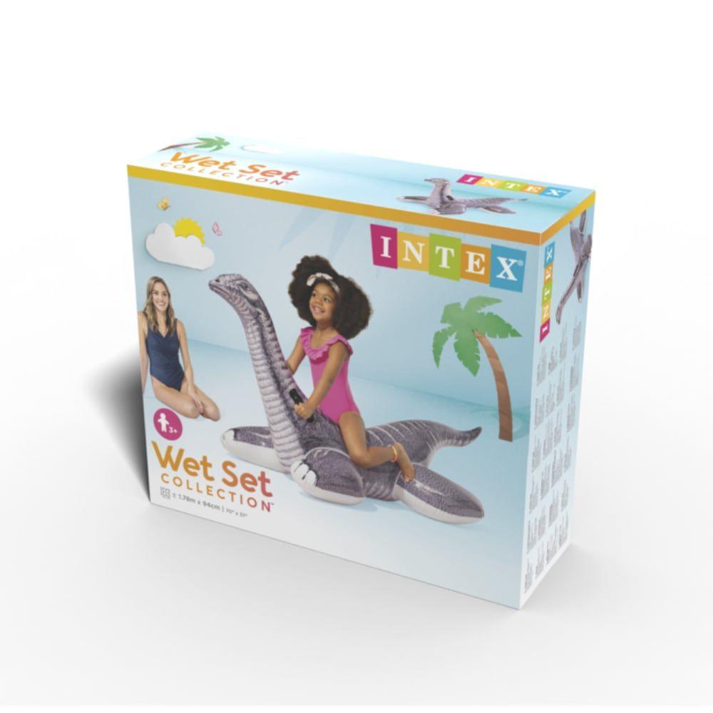 Flotador Inflable INTEX Brontosaurio Ride-On Realista con Asas, 178 x 94 cm-7