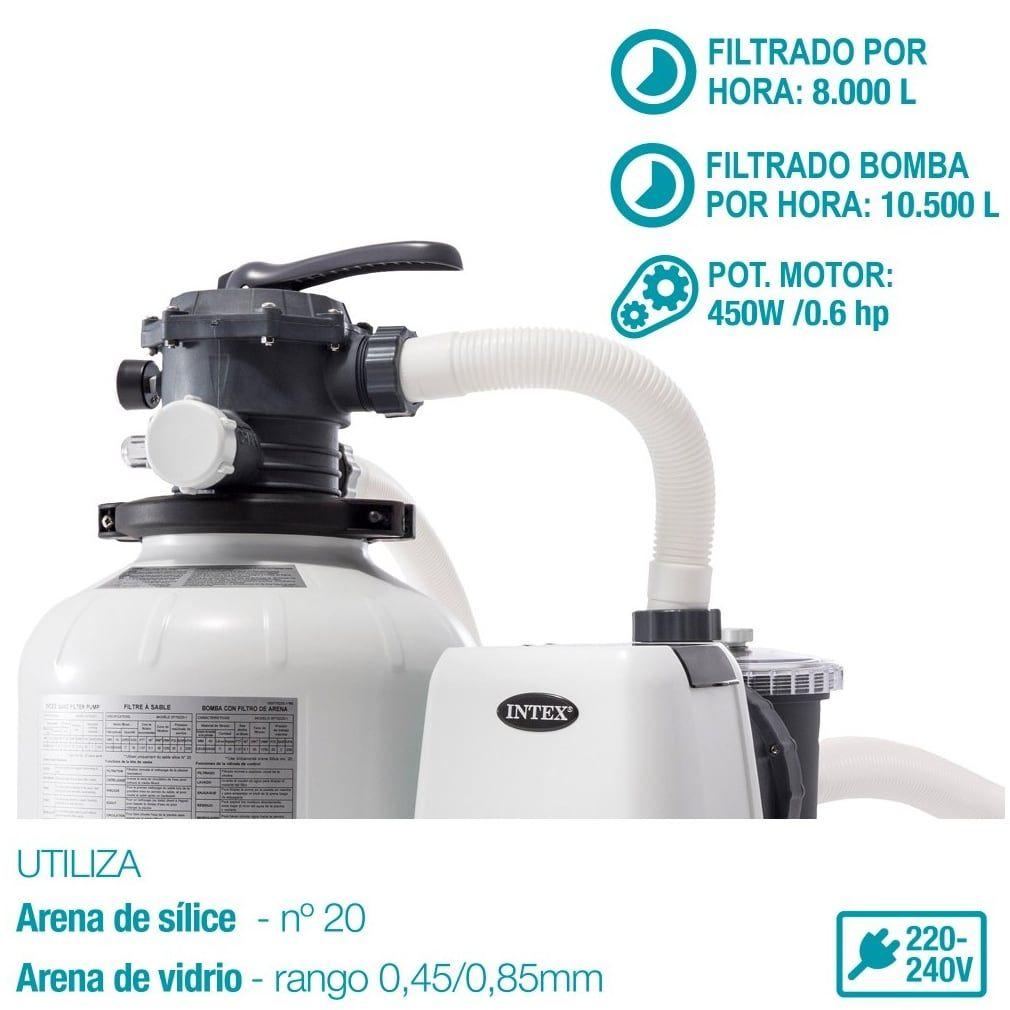 Filtro de Arena para Piscina INTEX 10.500 l/h 0.6HP SX2800-2
