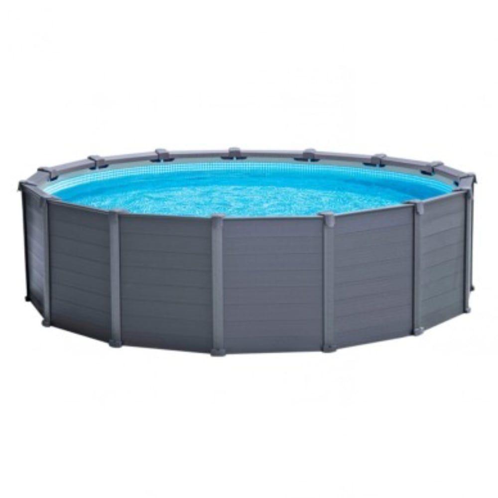 Piscina Estructural INTEX Graphite Grey Panel 478 x 124 cm, 16.805L-0