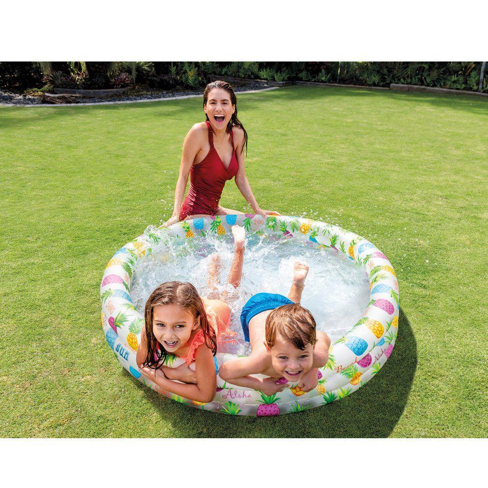 Piscina Infantil Inflable 3 Anillos Piñas INTEX-2