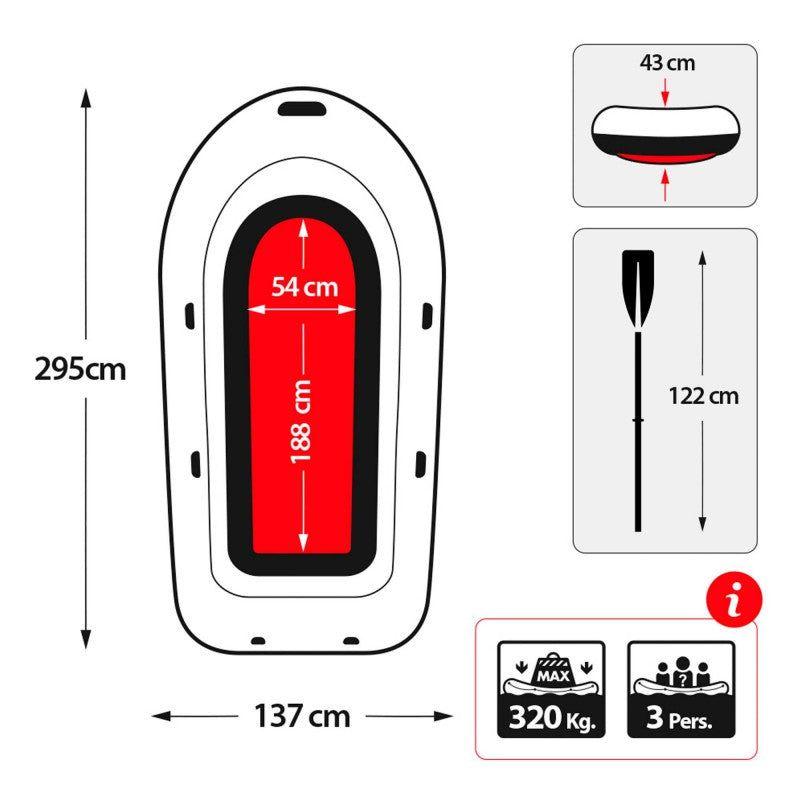 Bote Inflable INTEX Challenger 3, 2.95m x 1.37m x 43cm-5