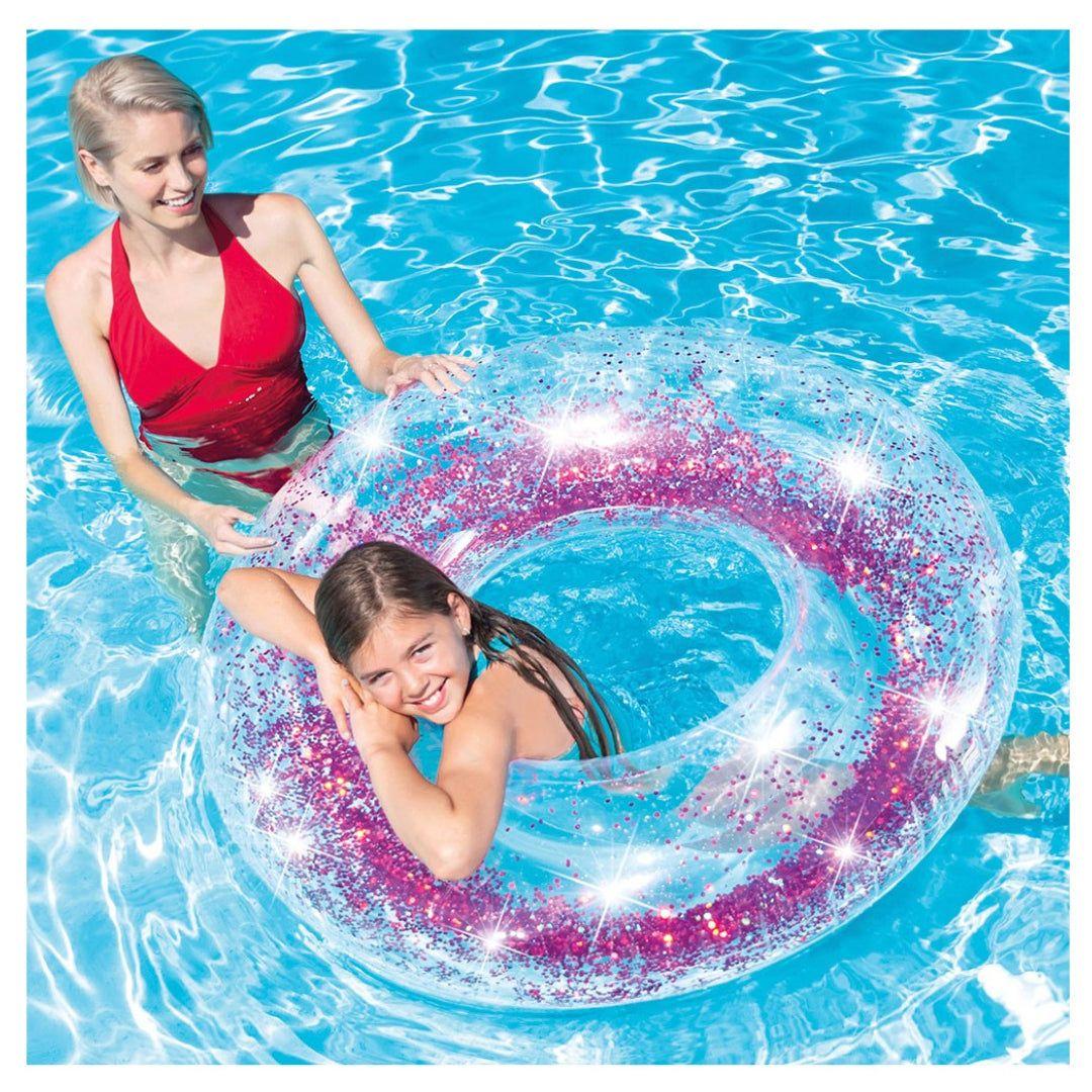 Flotador Anillo Transparente Glitter INTEX-8