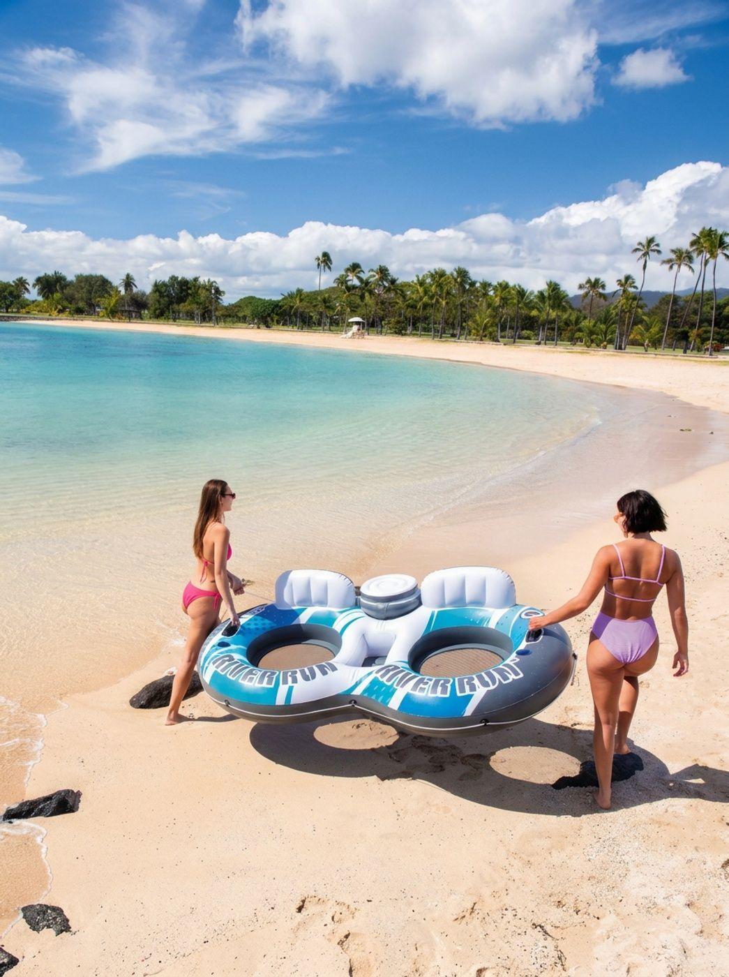 Sillón Inflable Doble con Cooler INTEX Skye River Run 2-3