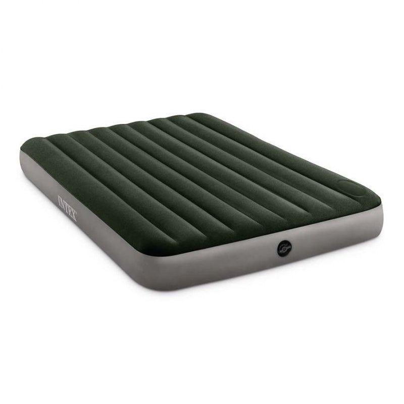 Colchón Inflable con Inflador de Pie INTEX 2 Plazas Downy 152x203x25 cm-0