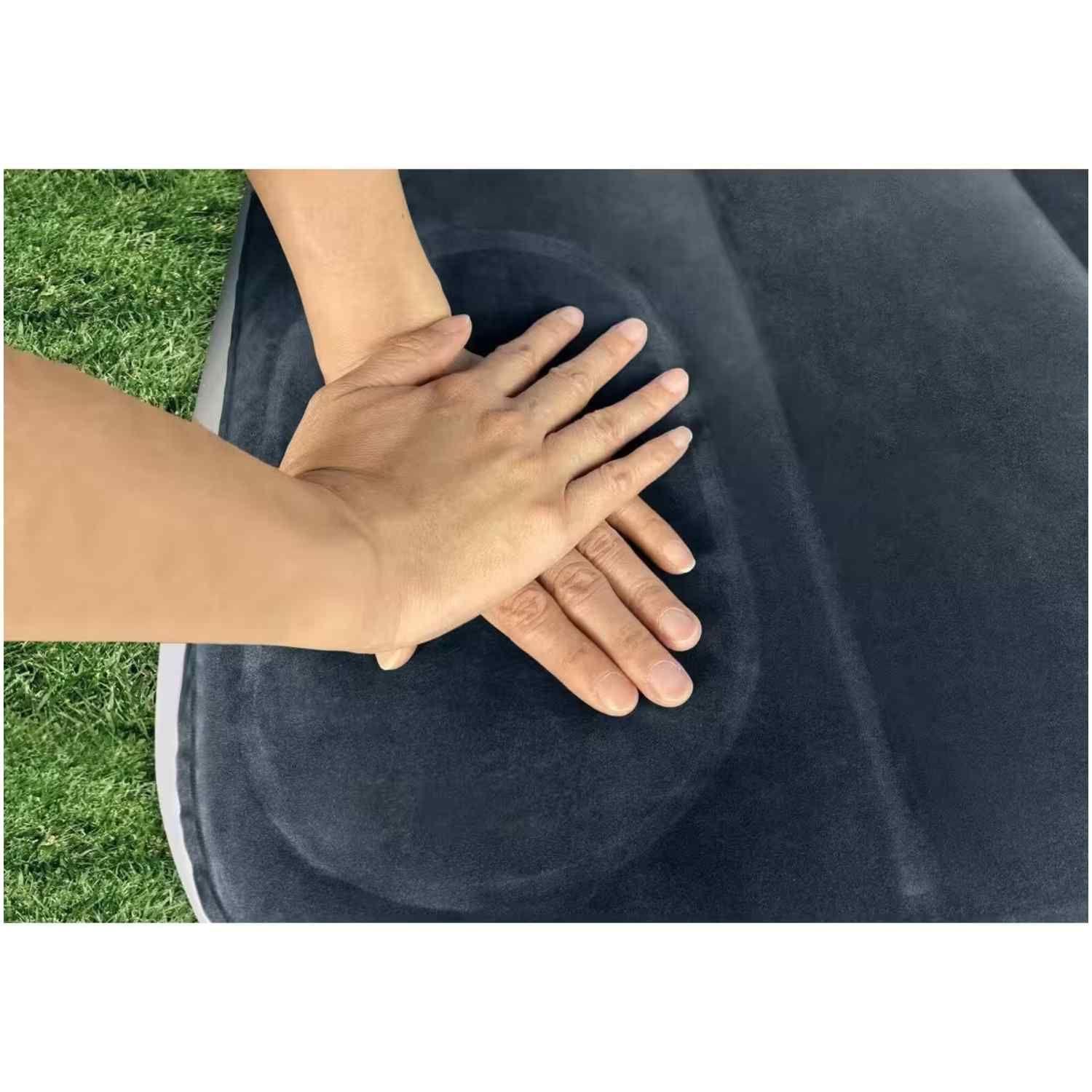 Colchón Inflable con Inflador de Pie INTEX 2 Plazas Downy 152x203x25 cm-3