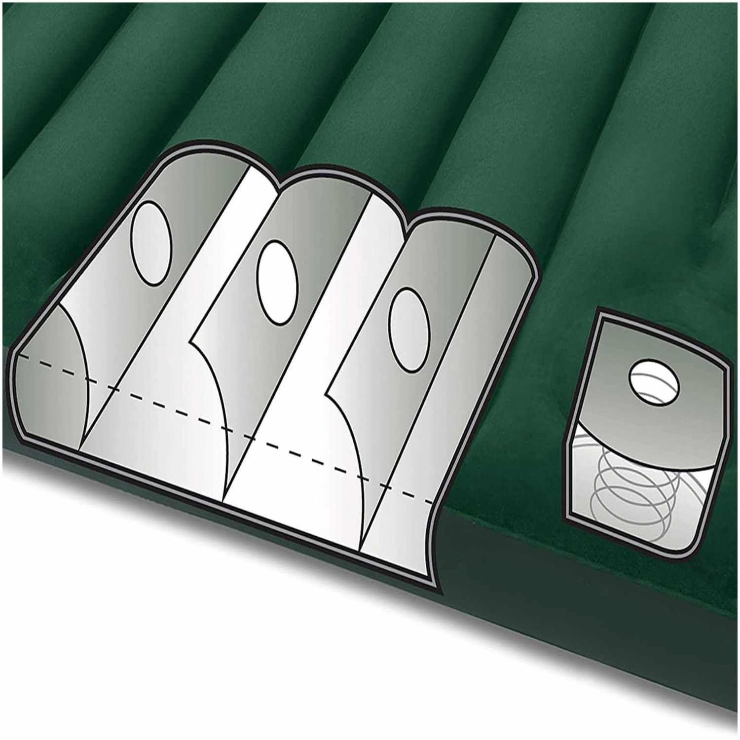 Colchón Inflable con Inflador de Pie INTEX 2 Plazas Downy 152x203x25 cm-4