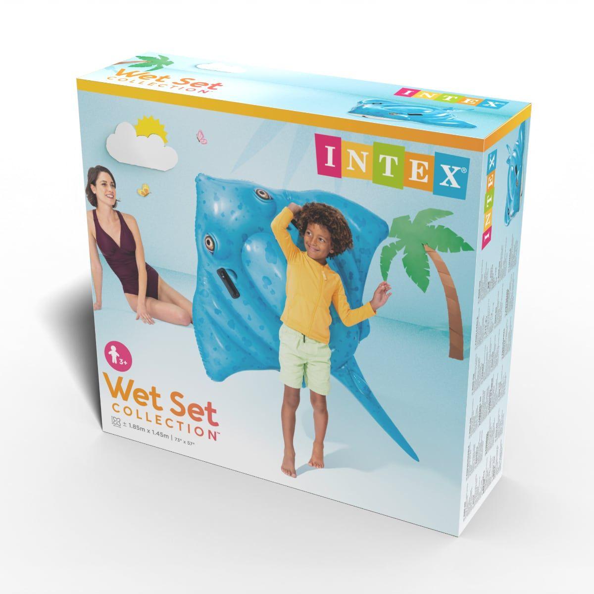 Flotador Inflable Montable con Asas INTEX Mantaraya 185x145 cm-8