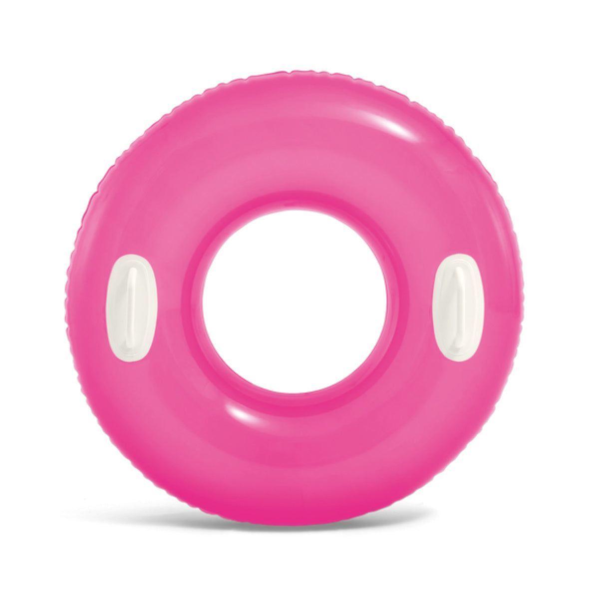 Flotador Inflable Anillo con Asas INTEX Colores Neón, 76cm-0