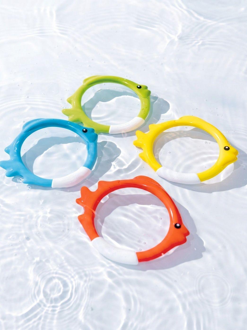 Juego De Piscina 4 Anillos de Pez Bajo el Agua Fish Rings-2